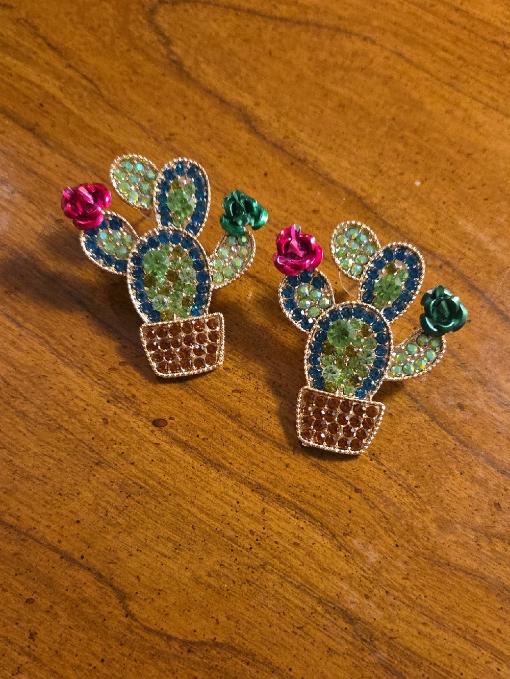 Crystal Cactus Earrings